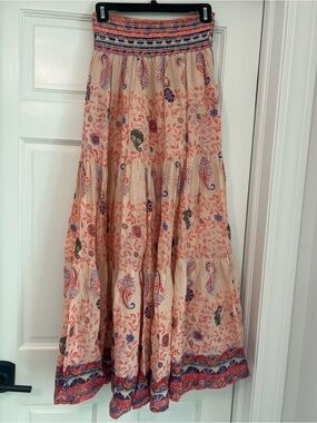 RAGA Boho Tiered Maxi Skirt – Size Small